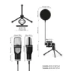 USB Game Microphone with RGB Lighting