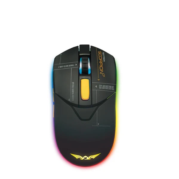 ArmaggeddonTextronScorpion3-1.webp Armaggeddon Textron Scorpion 7 Wired USB RGB Optical Gaming Mouse