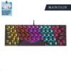 BLACK-CLICKY.webp Armaggeddon MKA 1C Neo LED Backlight Mechanical Gaming Keyboard 61 Key Hot Swapable Black / White