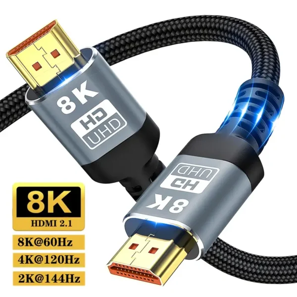 8K Cable 2.1 Ultra HD Braided
