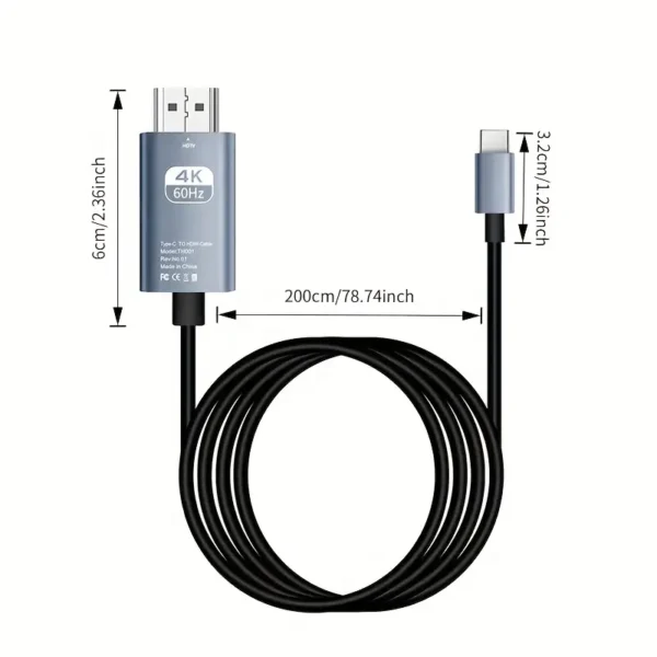 ef458c36-f117-4fc8-8b50-4430e151c95a.webp 4K 60Hz HDTV Cable - High-Speed USB Type-C to HDTV Adapter