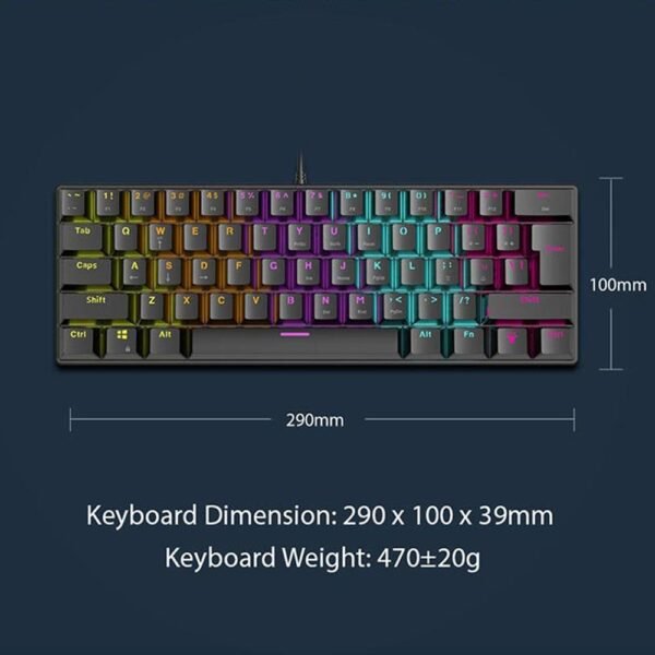 my-11134208-7r98x-lwy60isvagdsd9.jpg Armaggeddon MKA 1C Neo LED Backlight Mechanical Gaming Keyboard 61 Key Hot Swapable Black / White