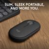 03f103c4-8e1c-49da-bb8d-5120da590792.jpg Logitech - Pebble Mouse 2 M350s Slim Lightweight Wireless Bluetooth Optical Silent Ambidextrous Mouse with Customizable Buttons - Wireless - Graphite