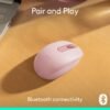 1ade372a-2dc1-4cda-aa7e-5f4eb28615a2.jpg Logitech - M196 Lightweight Bluetooth Wireless Optical Mouse Compact 3-Button Ambidextrous Mouse with Smooth Tracking - Wireless - Rose