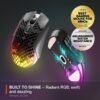 SteelSeries - Aerox 9 Wireless Ultra Lightweight Honeycomb Water Resistant RGB Optical Gaming Mouse With 18 Programmable Buttons - Wireless - Black