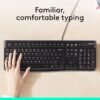 Logitech - K120 Full-size Wired Membrane Keyboard for PC with Spill-Resistant Design - Black