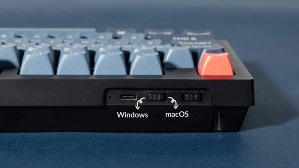41da7efe-9bed-47b2-8c57-50e7c7c2dfe1.jpg Keychron - V5 Max 96% Custom Wireless RGB Mechanical Keyboard with Programmable QMK/VIA Hot-Swappable Red Switch - Black