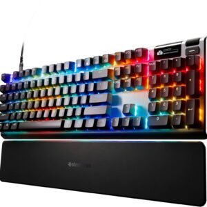 SteelSeries - Apex Pro Gen 3 Full Size Wired Mechanical OmniPoint Adjustable Gaming Keyboard with Rapid Tap - Black