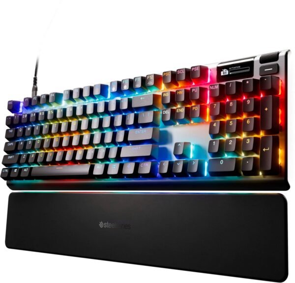 SteelSeries - Apex Pro Gen 3 Full Size Wired Mechanical OmniPoint Adjustable Gaming Keyboard with Rapid Tap - Black