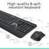 6215118cv12d.jpg Logitech - MK540 Full-size Advanced Wireless Membrane Keyboard and Mouse Combo for PC - Black