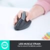 6282602cv11d.jpg Logitech - MX Vertical Advanced Wireless Optical Ergonomic Mouse with USB and Bluetooth Connection - Wireless - Graphite