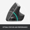 6282602cv12d.jpg Logitech - MX Vertical Advanced Wireless Optical Ergonomic Mouse with USB and Bluetooth Connection - Wireless - Graphite