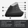 6282602cv15d.jpg Logitech - MX Vertical Advanced Wireless Optical Ergonomic Mouse with USB and Bluetooth Connection - Wireless - Graphite