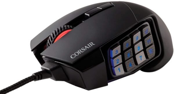 6393997cv12d.jpg CORSAIR - Scimitar RGB Elite Wired Optical Gaming Mouse with 17 Programmable Buttons - Wired - Black