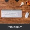 Logitech - MK470 Full-size Wireless Scissor Keyboard and Mouse Bundle for Windows with Quiet clicks - Off-White