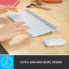 Logitech - MK470 Full-size Wireless Scissor Keyboard and Mouse Bundle for Windows with Quiet clicks - Off-White