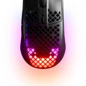 6485246_sd-scaled-1.jpg SteelSeries - Aerox 3 Super Light Honeycomb Wireless RGB Optical Gaming Mouse - Wireless - Onyx