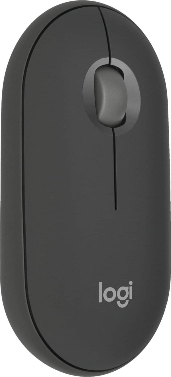 6554347_sd.jpg Logitech - Pebble Mouse 2 M350s Slim Lightweight Wireless Bluetooth Optical Silent Ambidextrous Mouse with Customizable Buttons - Wireless - Graphite