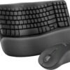 Logitech - Wave Keys MK670 Combo Ergonomic Wireless Keyboard and Mouse Bundle for Windows/Mac with Integrated Palm-rest - Graphite