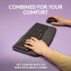 Logitech - Wave Keys MK670 Combo Ergonomic Wireless Keyboard and Mouse Bundle for Windows/Mac with Integrated Palm-rest - Graphite