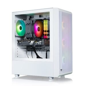 6560191_sd.jpg Thermaltake - Quartz i350 R4 Gaming Desktop - 12th Gen Intel Core i5-12400F - 16GB Memory - NVIDIA GeForce RTX 3050 - 1TB NVMe M.2 - White