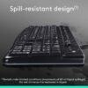 Logitech - K120 Full-size Wired Membrane Keyboard for PC with Spill-Resistant Design - Black