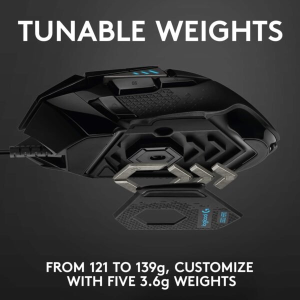 Logitech - G502 HERO Wired Optical Gaming Mouse with RGB Lighting - Wired - Black