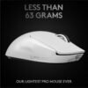 b9181c9f-56d0-4a63-b758-ae492893e060.jpg Logitech - PRO X SUPERLIGHT Lightweight Wireless Optical Gaming Mouse with HERO 25K Sensor - Wireless - White
