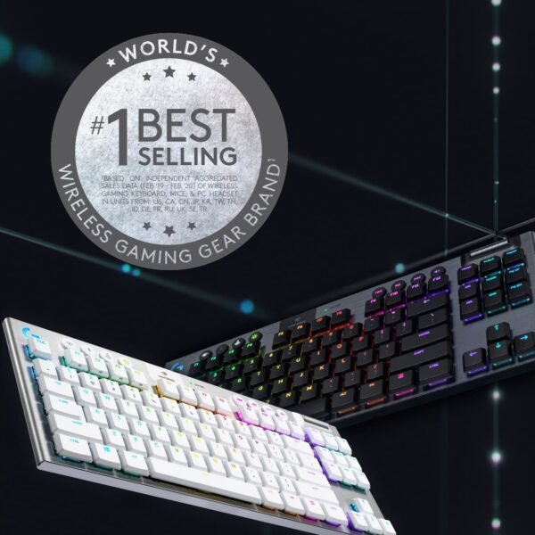 e5be8a3a-058e-4a72-ba49-7320509e3c3e.jpg Logitech - G915 LIGHTSPEED TKL Wireless Mechanical GL Tactile Switch Gaming Keyboard with RGB Backlighting - Black