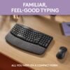 Logitech - Wave Keys MK670 Combo Ergonomic Wireless Keyboard and Mouse Bundle for Windows/Mac with Integrated Palm-rest - Graphite